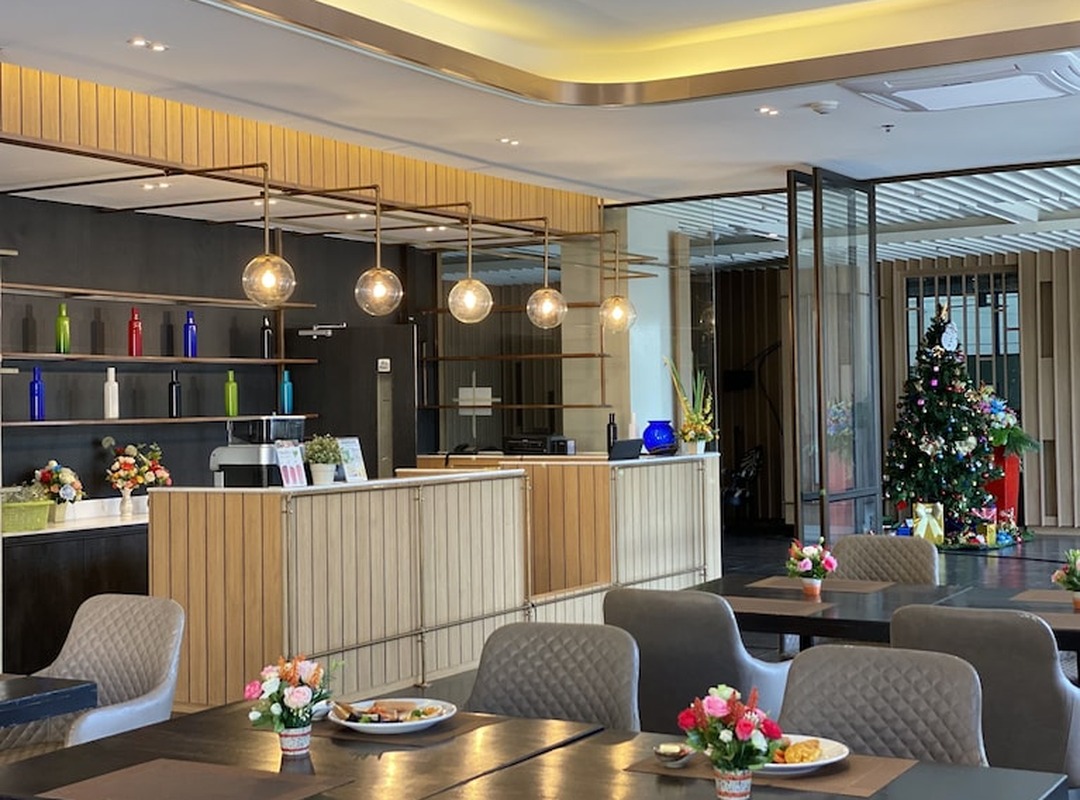 Christmas in Thailand — hotels decorate heavily even though it is not a public holiday.