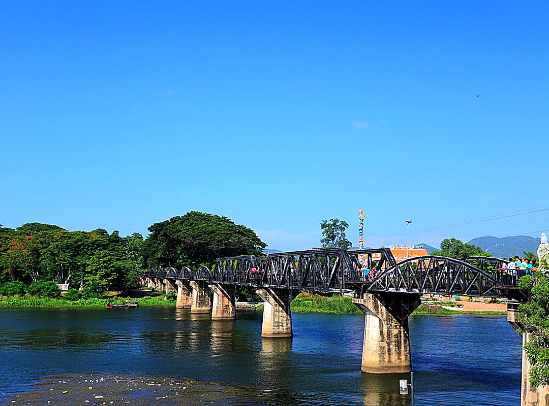 Kanchanaburi in October — the River Kwai when inland beats the islands.