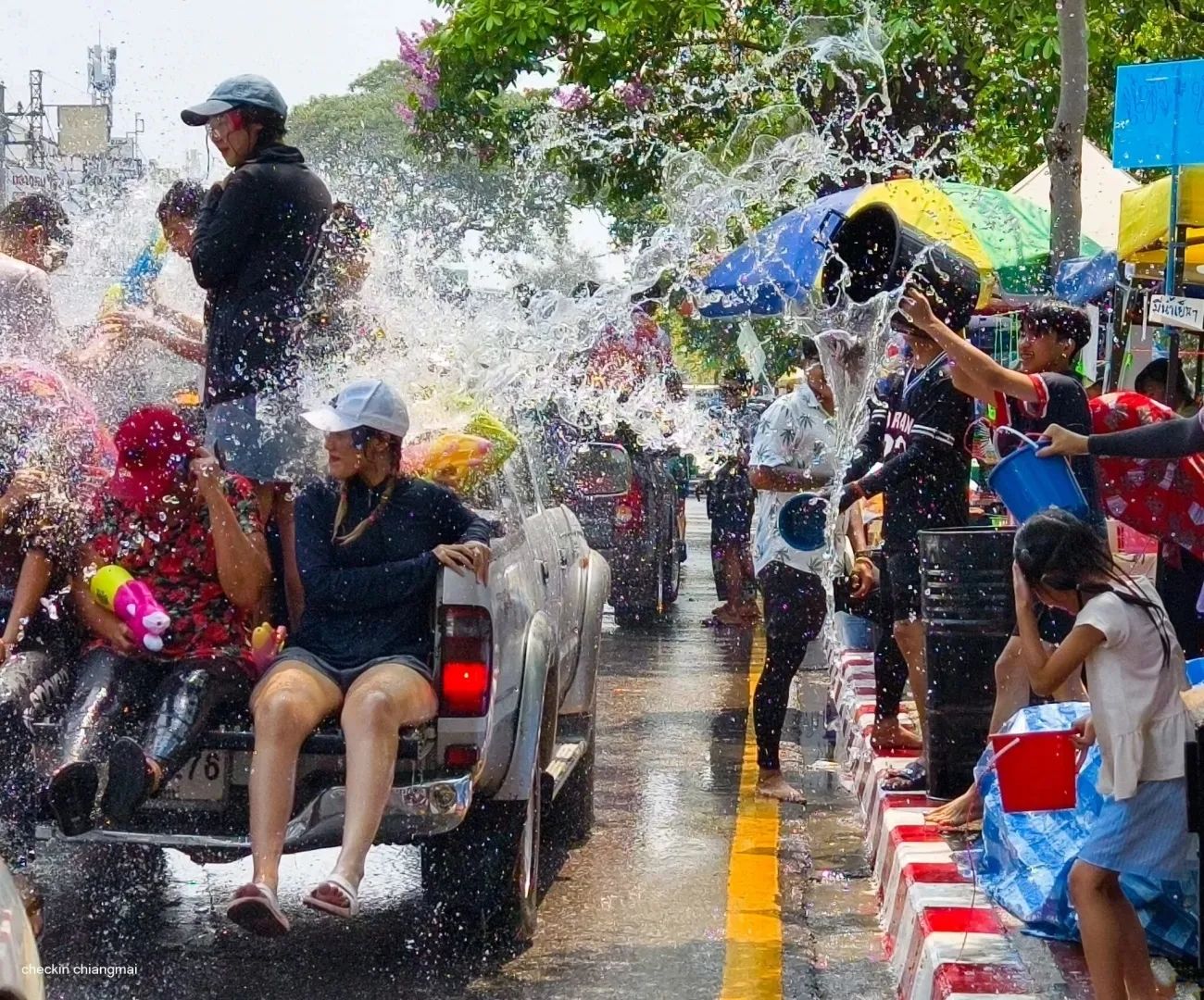 A lighter Songkran on a Phuket beach away from Patong, or on Koh Samui. Less crowd than Bangkok or Chiang Mai, and you can still get wet.
