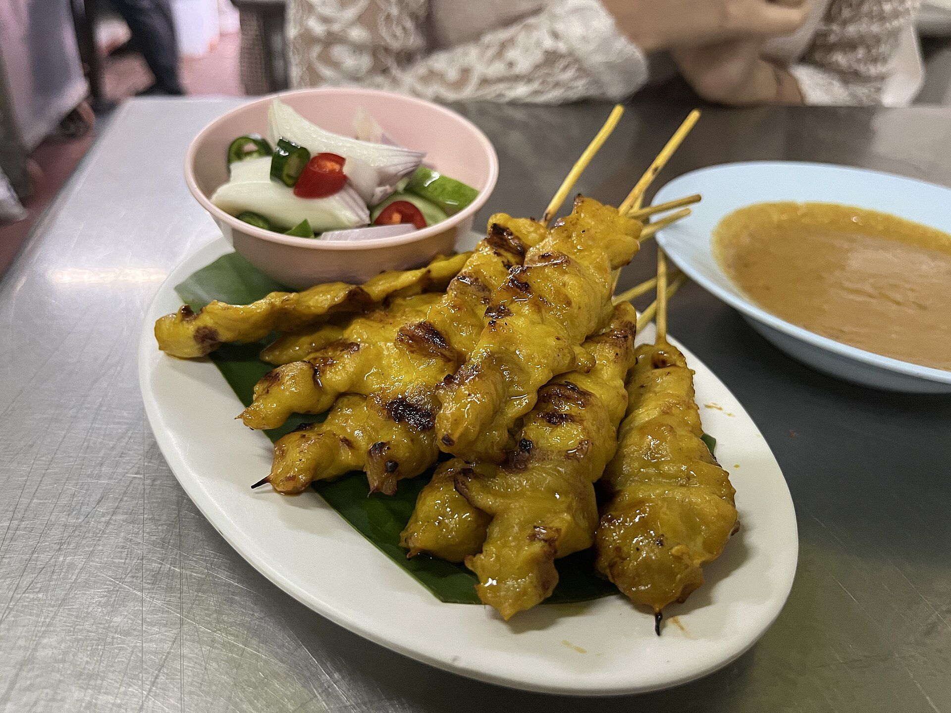 Pork Satay and Grilled Pork Balls